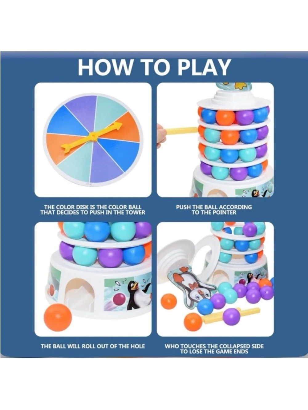 🆕-Penguin Ski Ball Parent-Child Multiplayer Interactive Game. New in Box